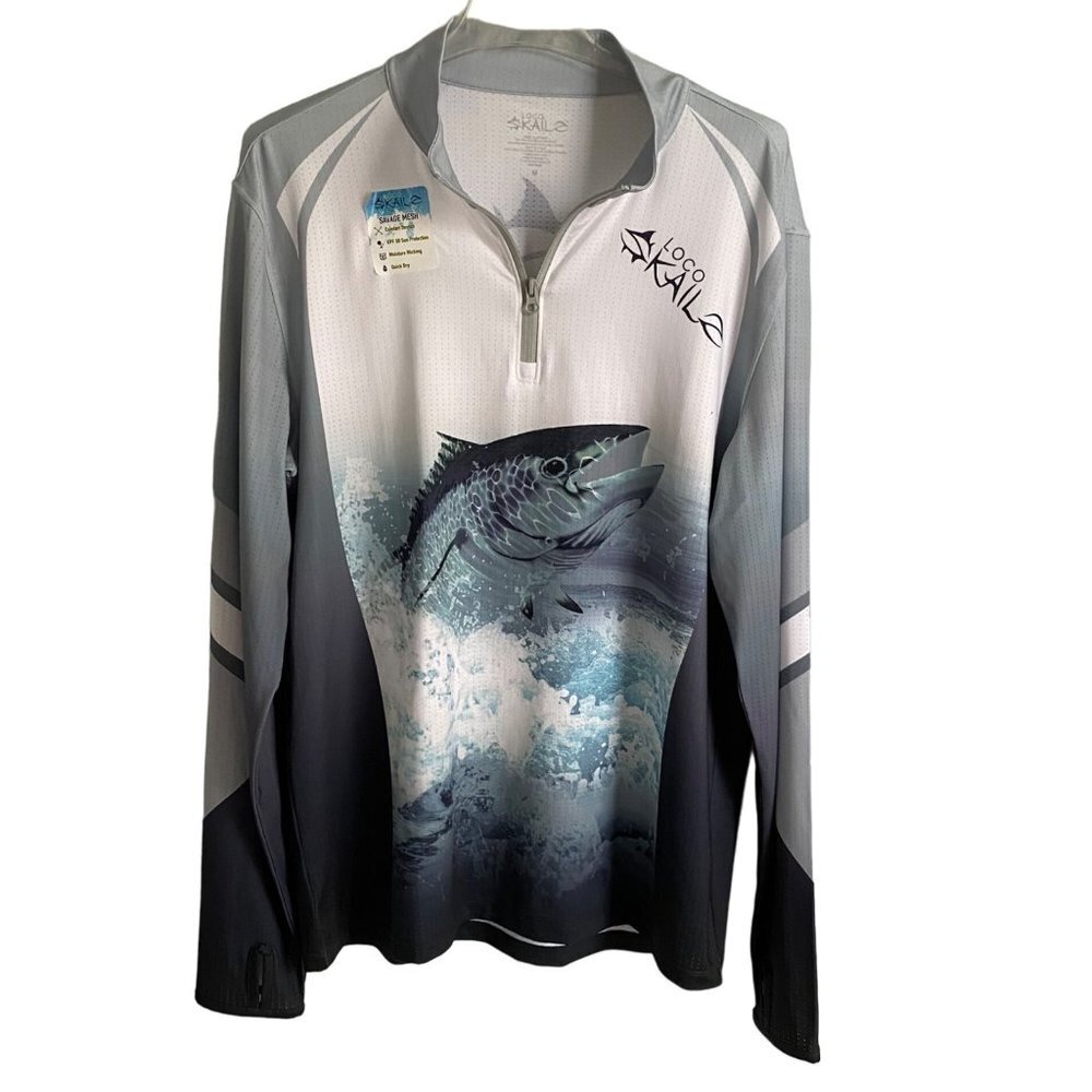 Loco Skailz Iceland Quarter Zip Long Sleeve Top Men's Medium NEW